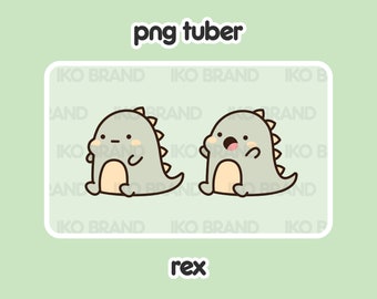 PNGTuber - T-rex | Dinosaur | Chibi | Cute | Kawaii | Twitch | YouTube | Vtuber | Streaming | Ready to Use and Download for OBS Streamlabs