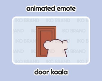 Koala Door Leaving Animated Emote - Twitch, YouTube, Discord (GIF)