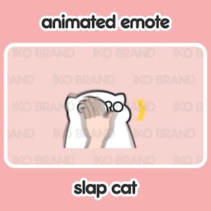 Animated Emote - Cat Slap | Cute | Kawaii | Chibi | Twitch, YouTube, Discord | Stream Emotes & Alerts
