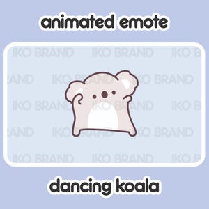 Animated Emote - Dancing Koala | Cute | Kawaii | Chibi | Twitch, YouTube, Discord | Stream Emotes & Alerts