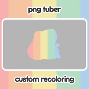 Custom Recolored PNGTuber: Chibi Vtuber Avatar (Digital Download)