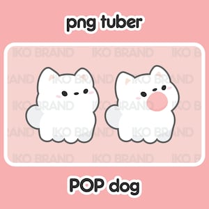 PNGTuber - POP Dog | Chibi | Cute | Kawaii | Twitch | YouTube | Vtuber | Streaming | Ready to Use and Download for OBS Streamlabs