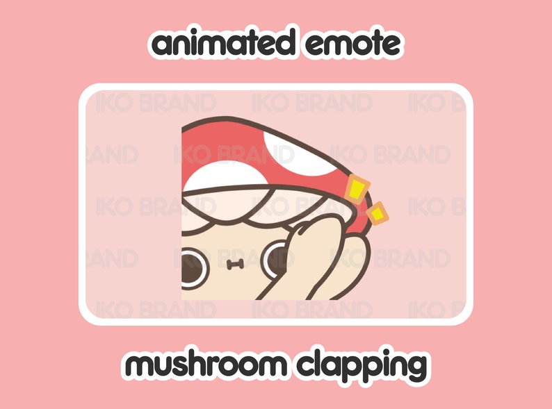 Animated Emote - Mushroom Clapping | Clap | Nice One | Cute | Kawaii ...