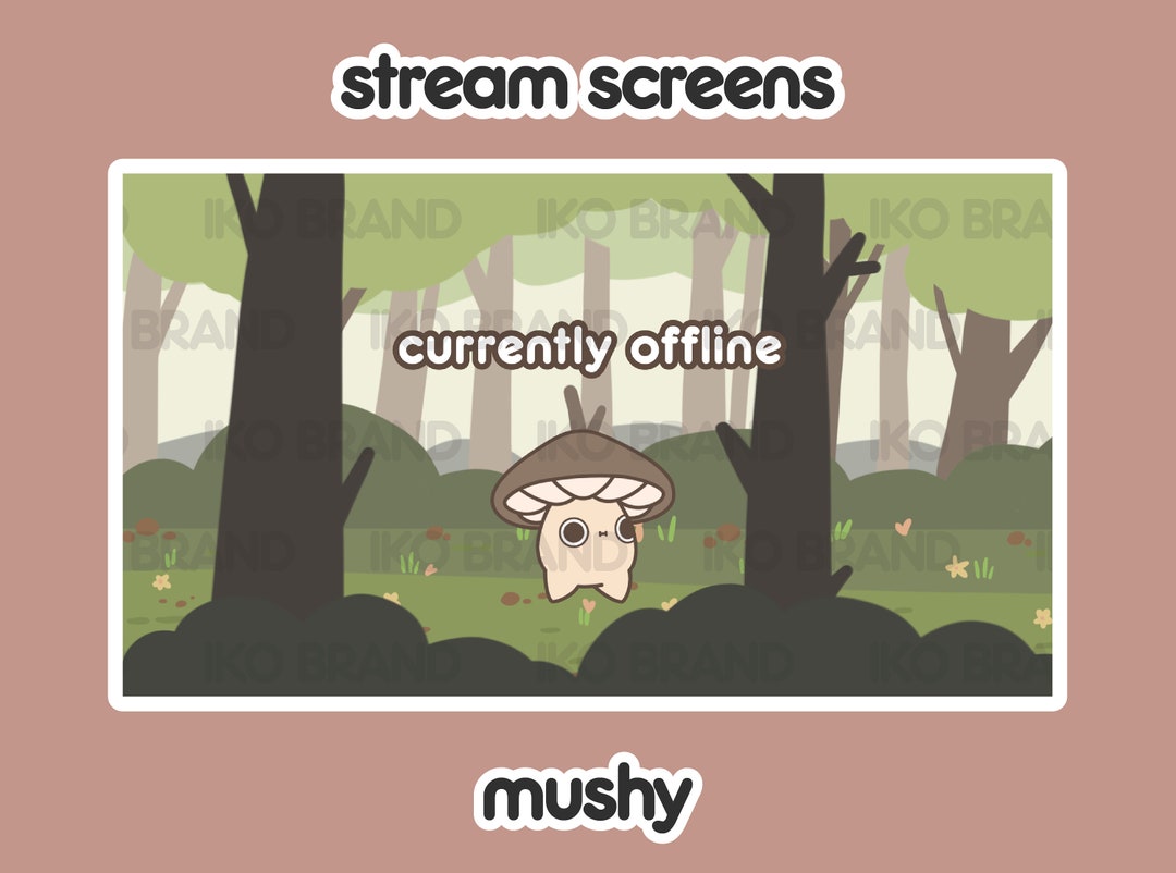 Funimate Overlay Animated Mushroom Stream Screens: Chibi Kawaii Vtuber Overlays (digital ...