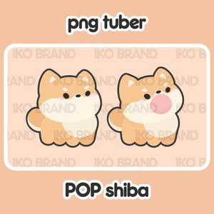PNGTuber - POP Shiba Inu | Chibi | Cute | Kawaii | Twitch | YouTube | Vtuber | Streaming | Ready to Use and Download for OBS Streamlabs