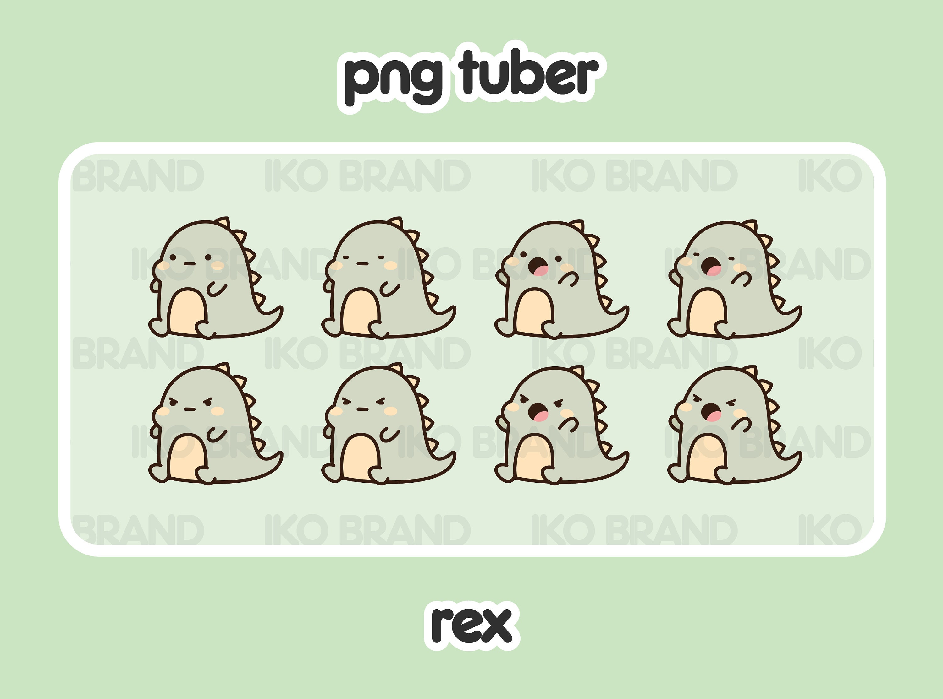 Pngtuber - T-rex | Dinosaur | Chibi | Cute | Kawaii | Twitch | Youtube ...