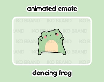 Animated Emote - Dancing Frog | Cute | Kawaii | Chibi | Twitch, YouTube, Discord | Stream Emotes & Alerts