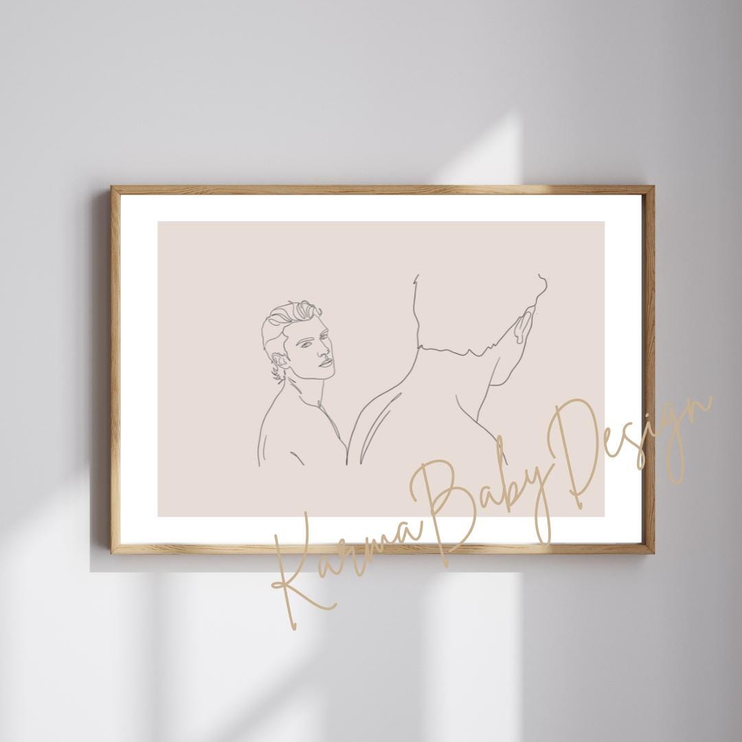 Heated Rivalry I Yearning I Wall Art I Bookish Couple Line Art Print ...