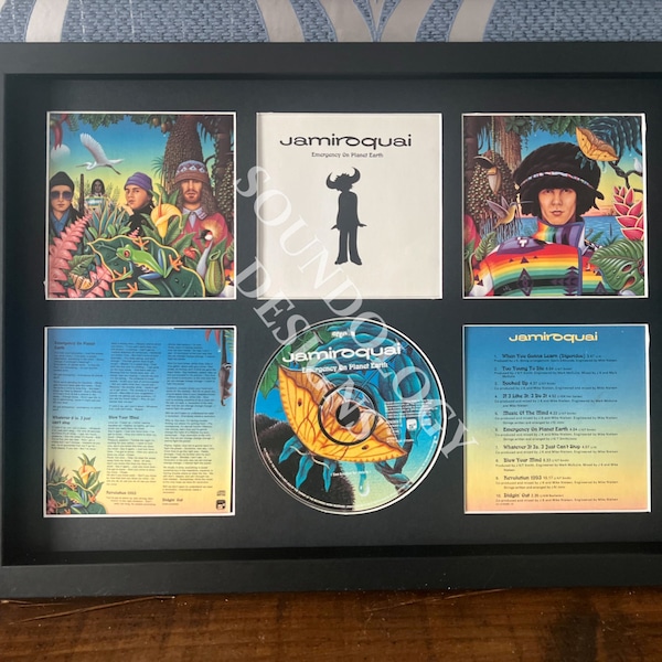 Jamiroquai | Retro CD Mounted Wall Display | 7 To Choose From | Frame Not Included