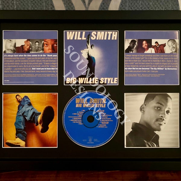 Will Smith | Retro CD Mounted Wall Display | 4 To Choose From | Frame Not Included