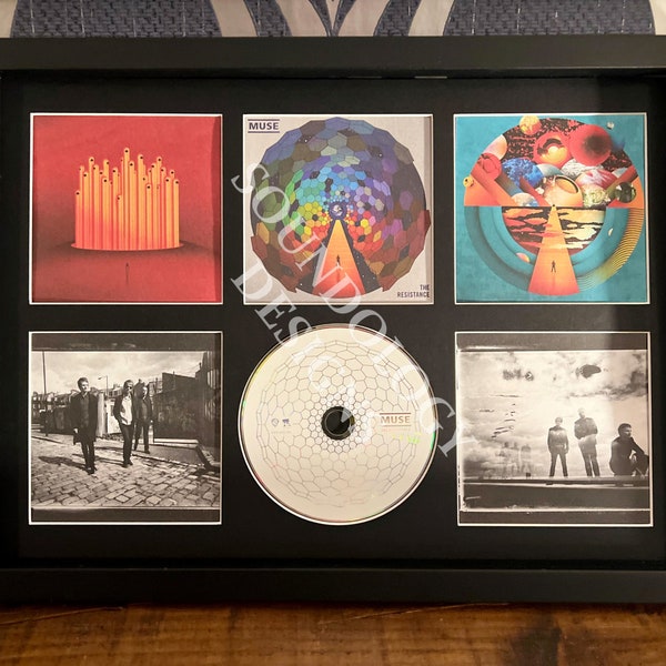 Muse Albums | Retro CD Mounted Wall Display |  2 To Choose From | Frame Not Included