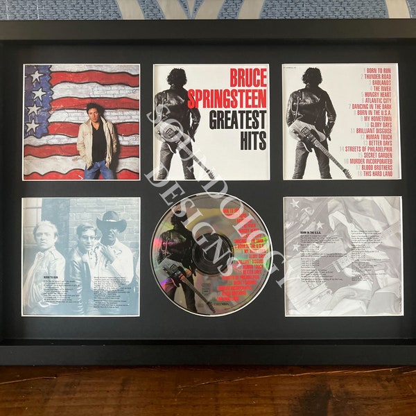 Bruce Springsteen | Grootste hits | Retro CD-gemonteerd wanddisplay | Kader niet inbegrepen