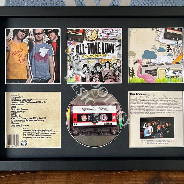 All Time Low Albums | Retro CD Mounted Wall Display | Frame Not Included | 2 To Choose From |
