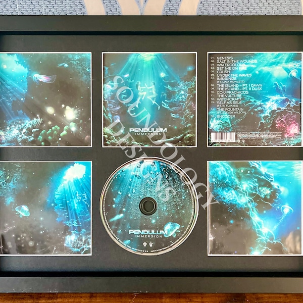 Pendulum Albums | Retro CD Mounted Wall Display | 2 To Choose From | Frame Not Included