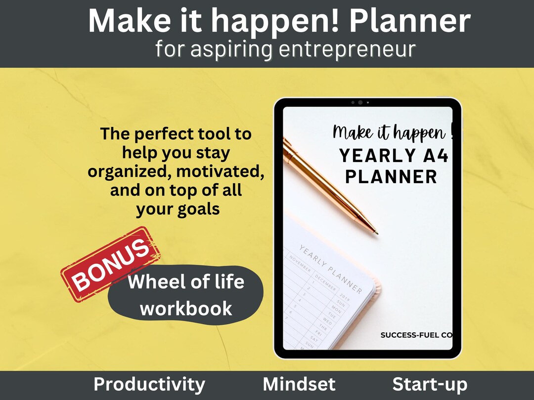 Yearly Planner | Quarterly | Monthly | Daily | Minimalist | Undated ...