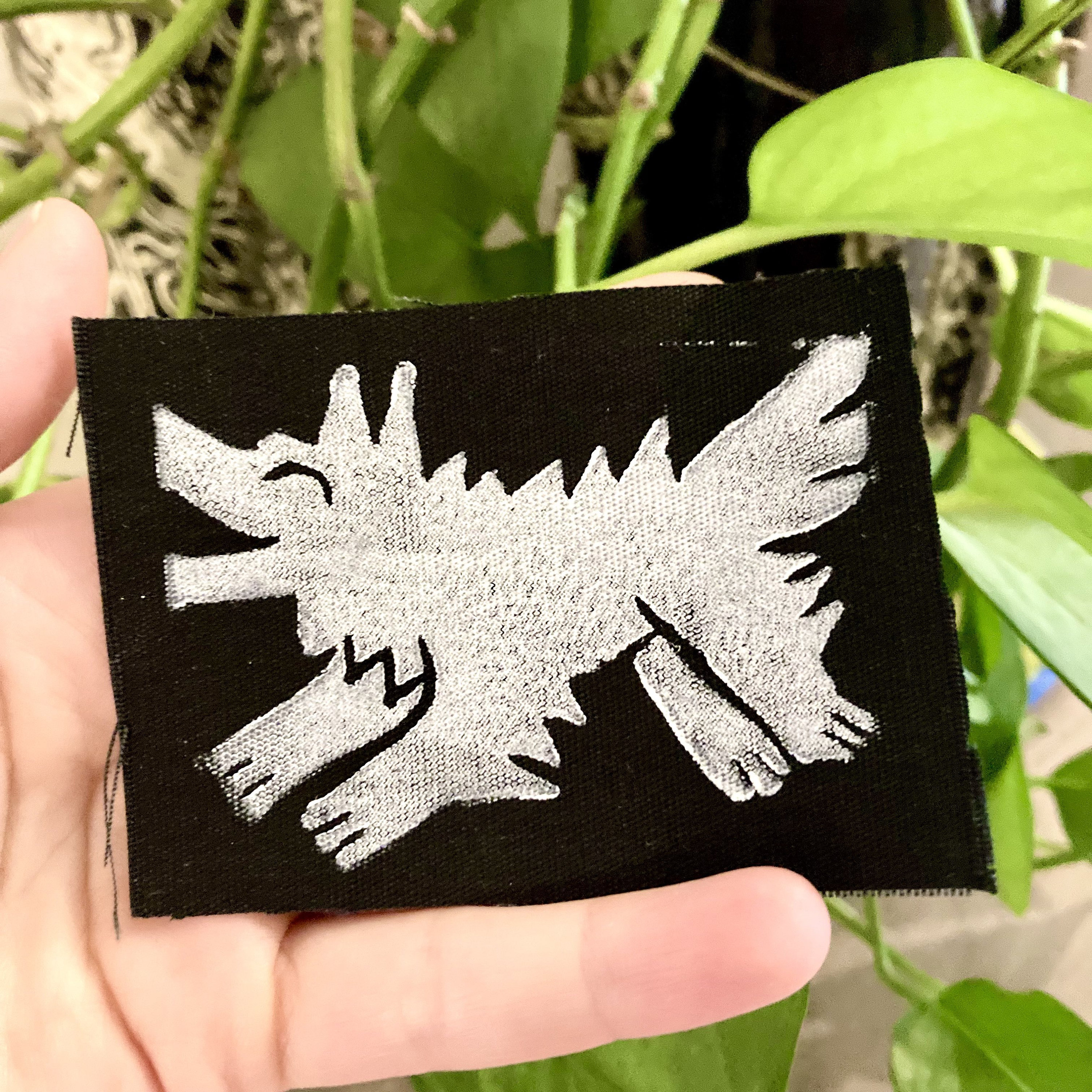 Little guy wolf patch sew or glue on