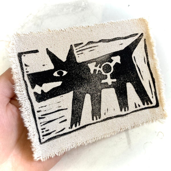 Trans Dog Patch sew or glue on