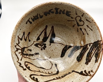 Thylacine bowl handmade wheel thrown  ceramic pottery