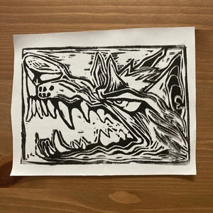 Demon dog patch sew or glue on