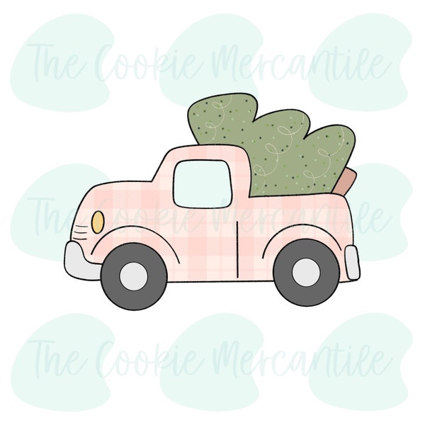 Truck Christmas Tree Cookie Cutter Etsy