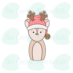 Reindeer Santa Hat Stick [Reindeer Sticks 2021] - Cookie Cutter