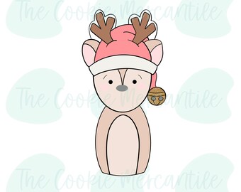 トナカイさん☆スティック トナカイのサンタ帽子スティック [トナカイスティック 2021