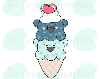 Beary Sweet Ice Cream Stack [surprise box 2022]  - Cookie Cutters