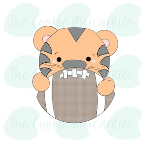 Tiger Football Mascot - Cookie Cutter