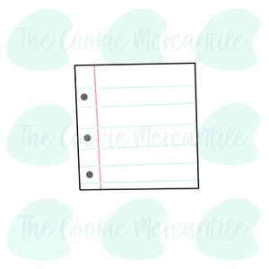 Notebook Paper (16 piece school) - Cookie Cutter