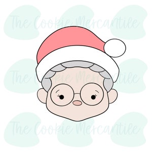 Mrs. Claus Face W/ Hat 2020 - Cookie Cutter