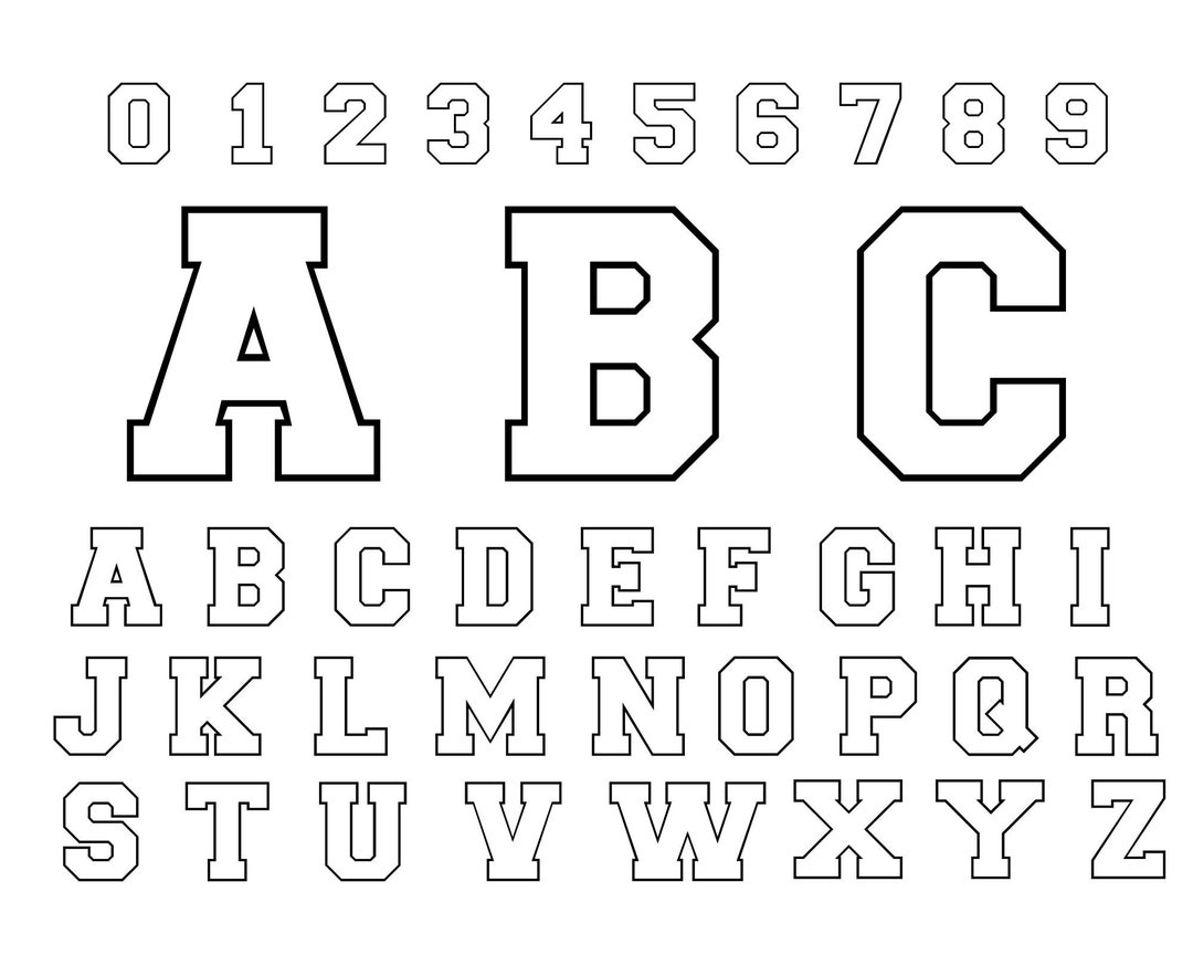 Varsity Font Svg, Sports Font Bundle, Jersey Font Svg, Sports Alphabet