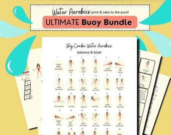 Water Exercise for Balance, Water Aerobics, Pool Workouts for Core, Water Exercise Equipment, advanced aqua aerobics, pool exercises, PDFs