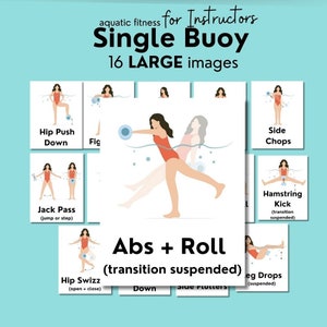 1 allenamento in acqua con boa, lezione di esercizi in acqua per anziani, sfida con boa singola di aerobica in acqua, lezioni di fitness acquatico, idee per esercizi di gruppo
