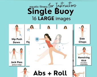 1 Buoy Water Workout, Water Exercise Class for Seniors, Single buoy Challenge Water Aerobics, Aquatic Fitness Class Ideas for Group Exercise