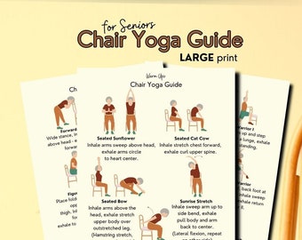 Stuhl Yoga für Senioren, Stuhlübung für Anfänger, Beschäftigung für Senioren, Fitness Guide, Yoga PDF, Digital Download, Printable