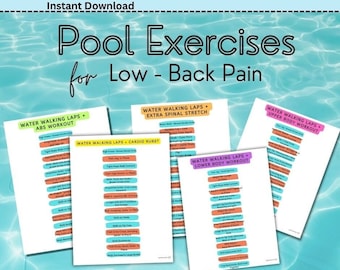 Digital Download - Water Aerobics for Low-Back Pain Relief, Full-Body Fitness Exercises, Pool Workouts, Lower Back Exercises
