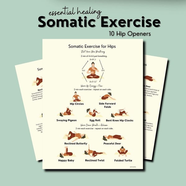 Somatic Exercise, Somatic Yoga Exercise for Beginners, Stress Relief, Emotional Regulation, Somatic Workout , Instant Download, PDF