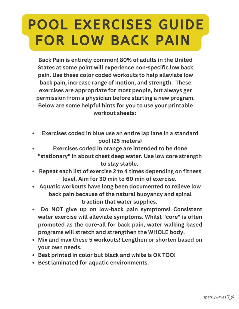Digital Download Water Aerobics for Lowback Pain Relief, Fullbody
