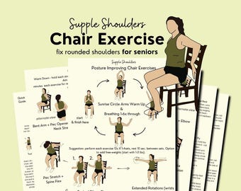 Fix Rounded Shoulders for Seniors, Chair Yoga for Older Adults