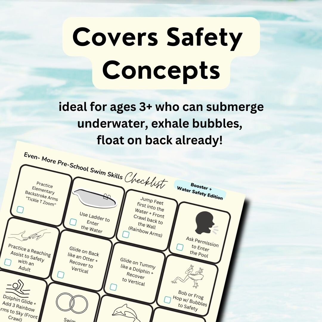 Swim Skills Checklist for Pre-schoolers, Advanced Swim Lesson for ...
