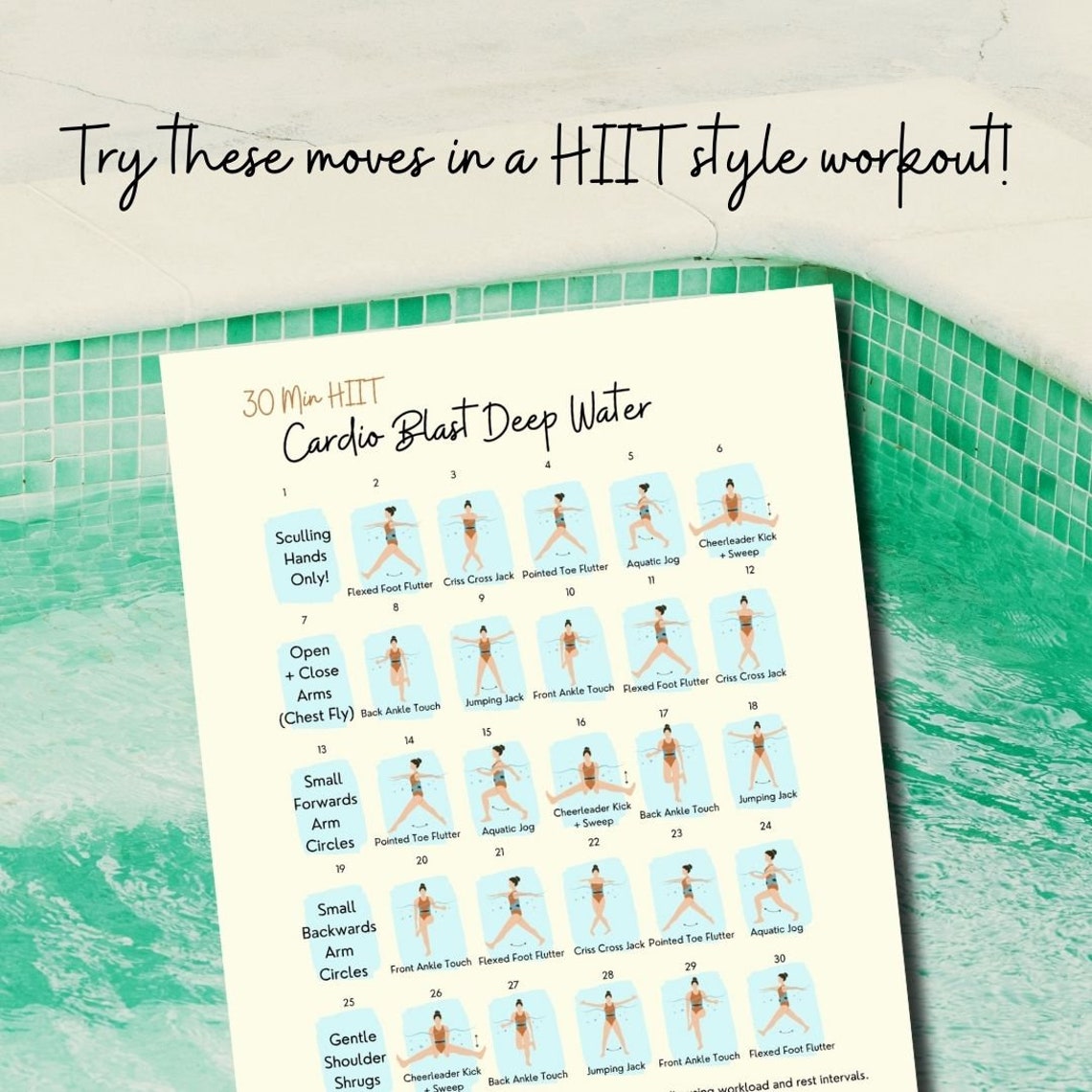 Hydro Exercise Program Pdf Deep Water Fitness, Water Aerobics PDF, Bodyweight Exercise, Pool ...