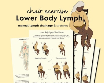 Manual Lymph Drainage for Women, Lymph nodes health ebook, lymph health, seated exercises for lymph drainage, chair exercise, lymph flow