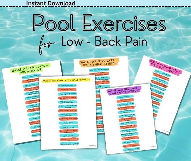 Digital Download Water Aerobics for Lowback Pain Relief, Fullbody