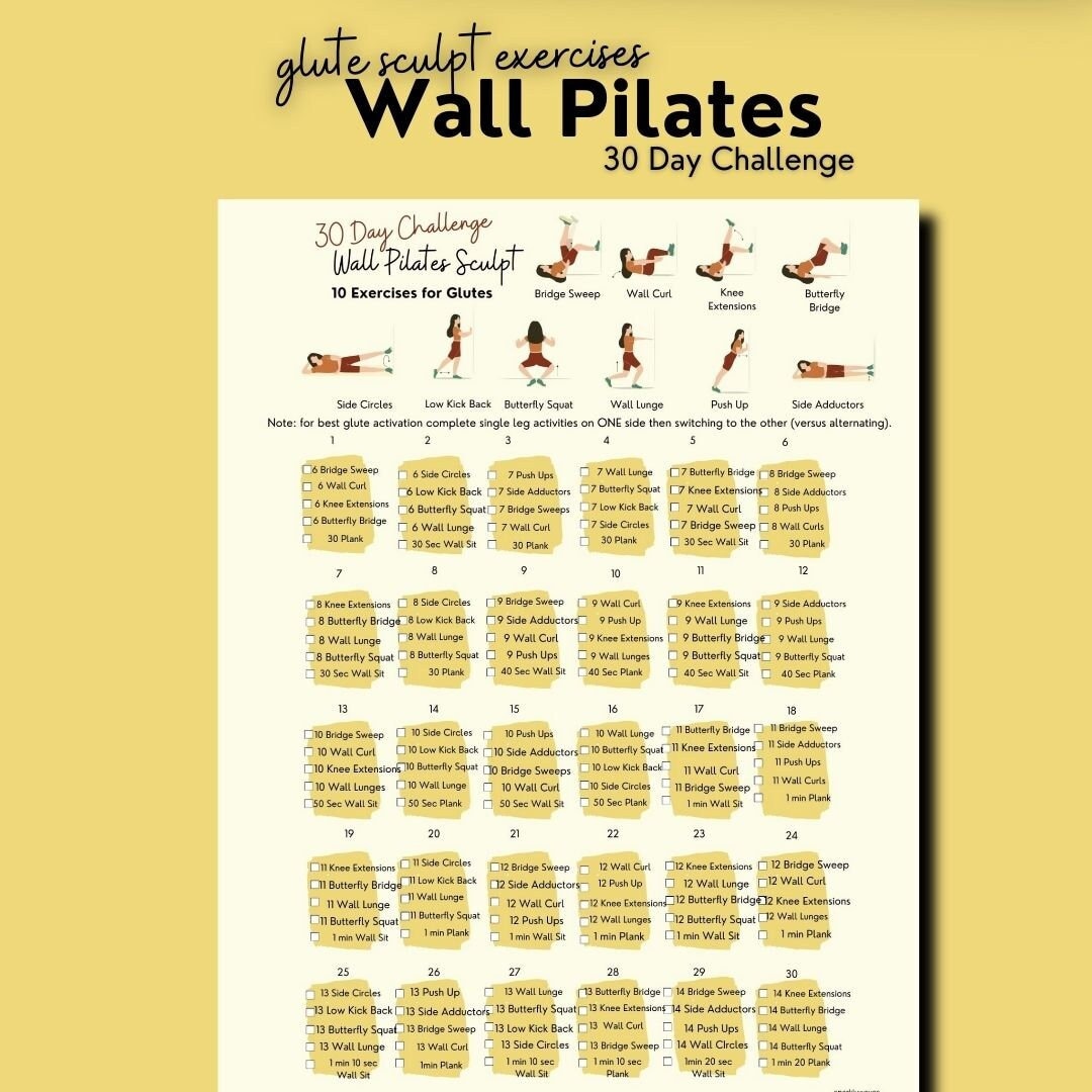 30 Day Bigger Booty Workout Plan At Home 30 Day Glute Leg Barbell