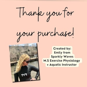 This is a thank you message from the owner of Sparkly Waves etsy store- Emily.