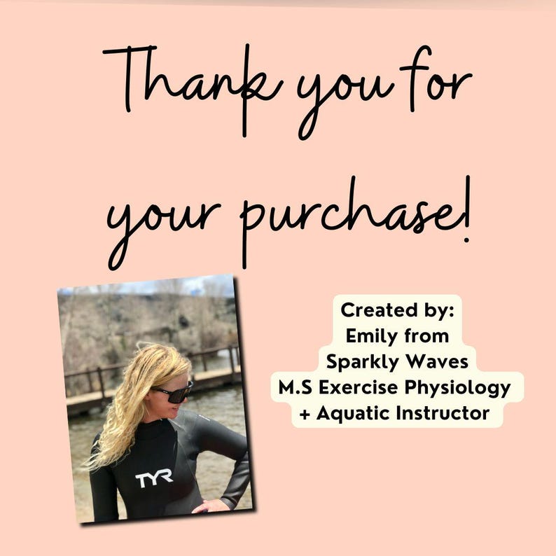This is a thank you message from the owner of Sparkly Waves etsy store- Emily.