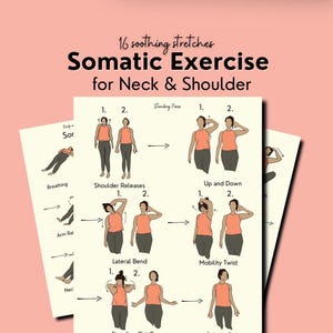 Somatic Exercise, Somatic Yoga Exercise for neck and shoulder, neck pain relief, shoulder exercises, flexibility, yoga for beginners, pdf