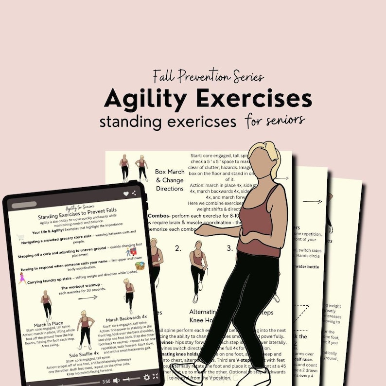 Fall Prevention PDF for Seniors, Agility Exercises for Older Adults ...