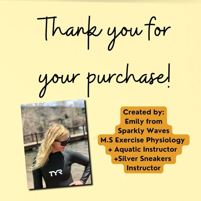 Picture of women and title that reads "thank you for your purchase".