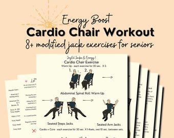 Chair Exercise PDF for Seniors: jumping jack variations for older adults, chair workout PDF